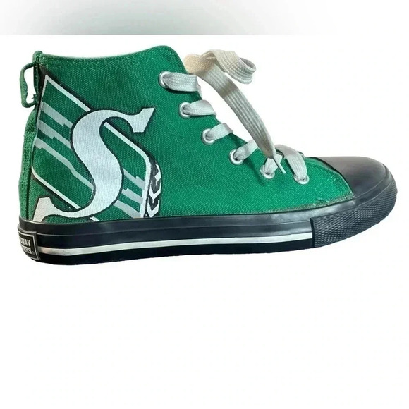 Saskatchewan Roughriders Unisex High Too Shoes Size 4 - Picture 2 of 8